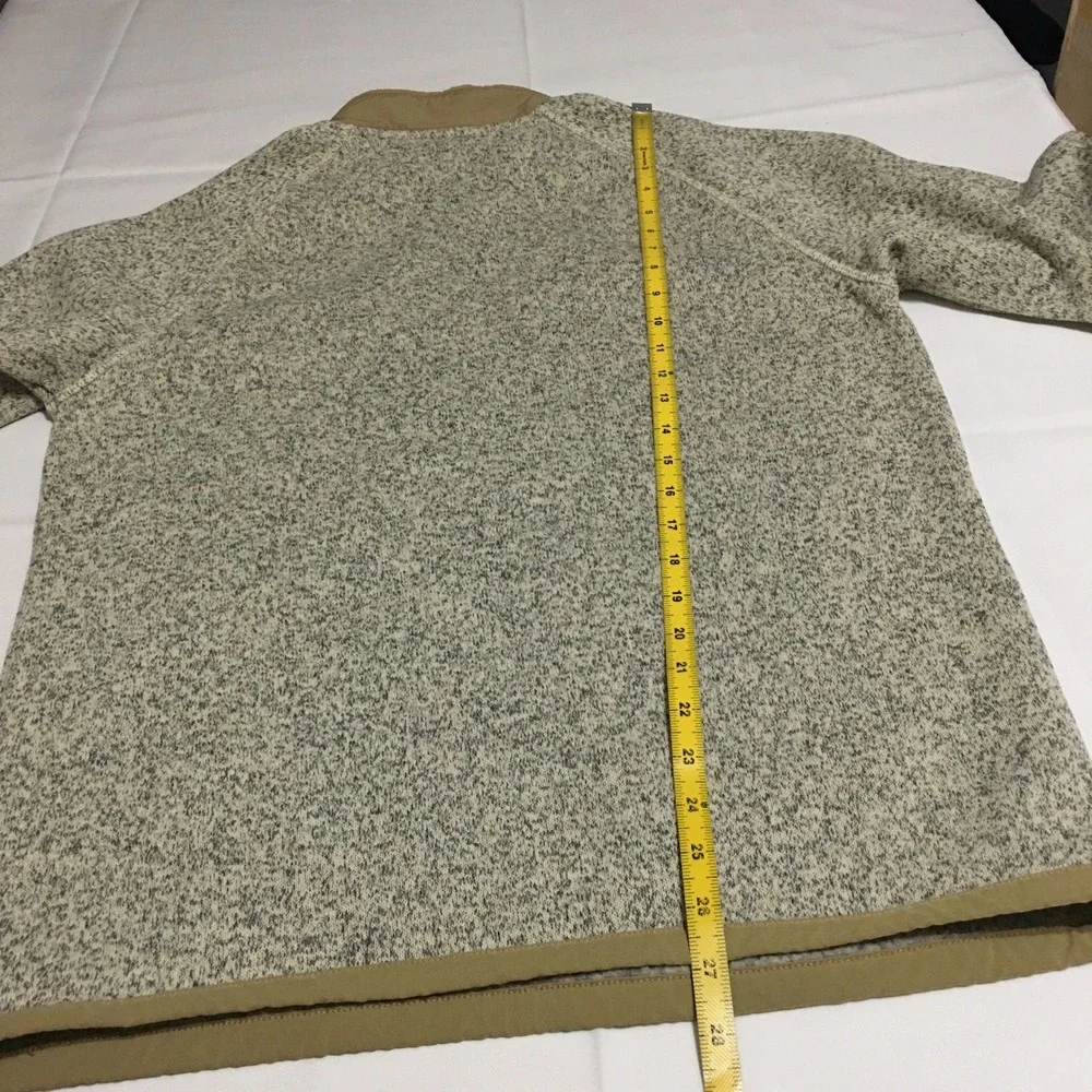 The North Face 1/4 Zip Sweater Pullover Men Medium Oatmeal Gordon Lyons Fleece